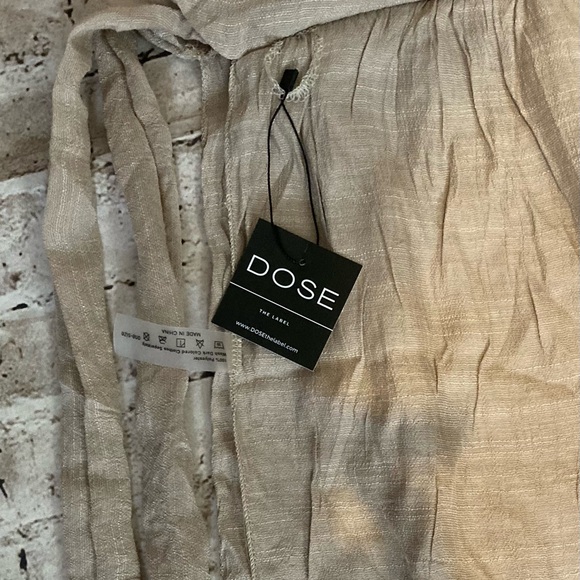 NWT DOSE khaki semi sheer swim cover-up one size 4–12 - Picture 9 of 12